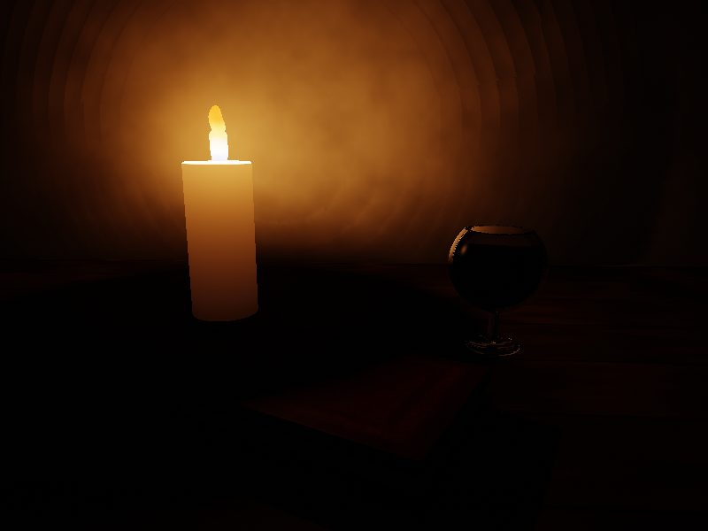 Kimi K3 — candlelit still life, live render