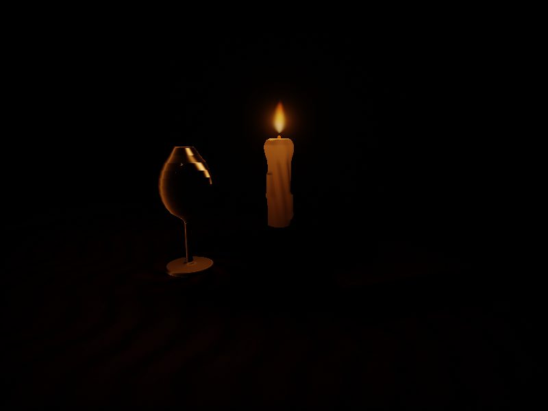 Claude Opus 5 — candlelit still life, live render
