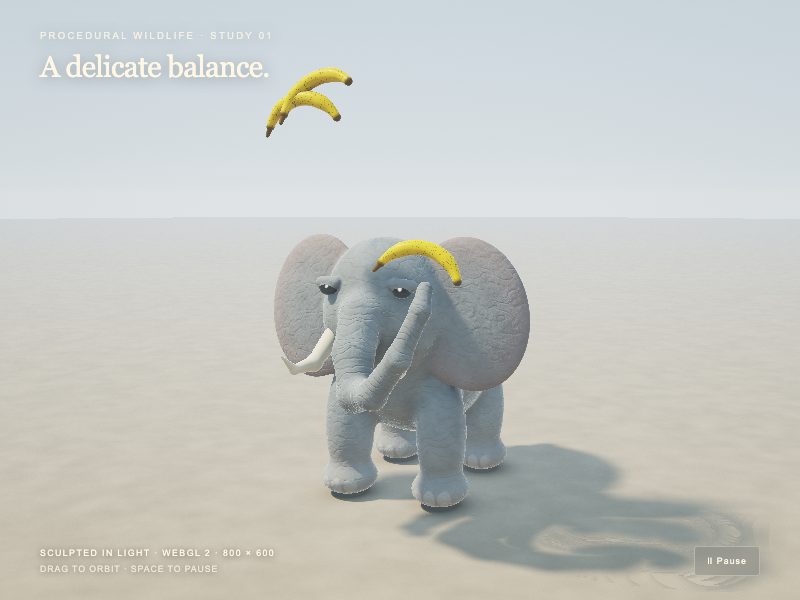 GPT-6 Astra — elephant juggling bananas, live render
