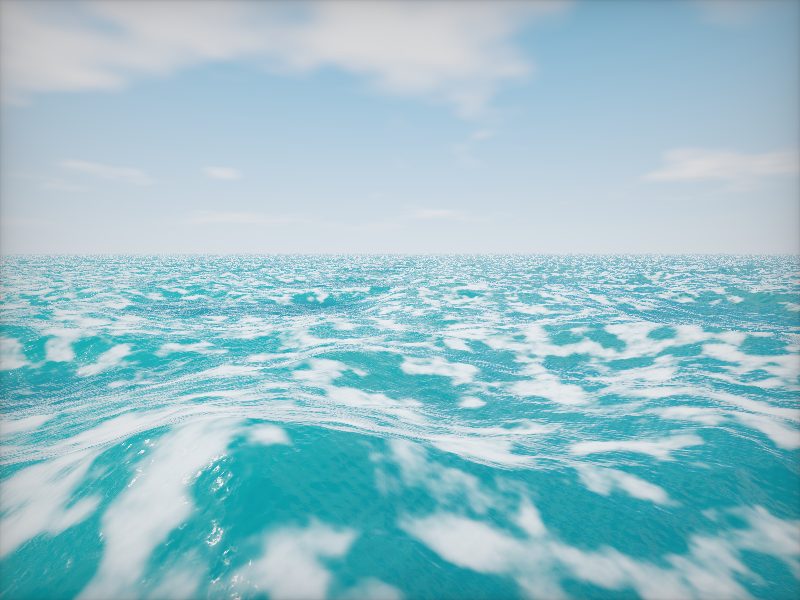 Kimi K3 — endless ocean day cycle, live render