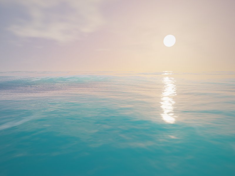 Kimi K3 — hyperrealistic ocean, de-hinted prompt, live render
